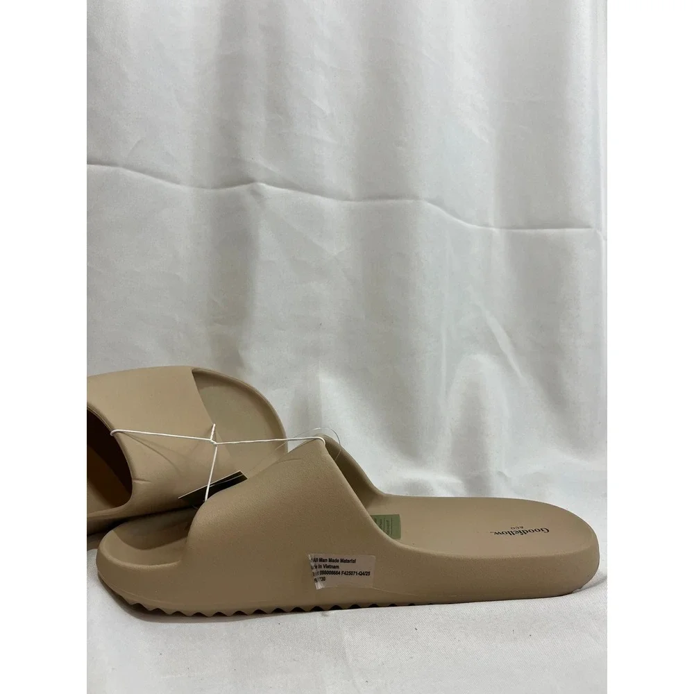 Goodfellow & Co Tan Beige Slide Sandals Contoured Footbed Size 12‎ NEW